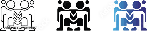 Teamwork collaboration icon people circle unity cooperation support community group project business vector illustration design