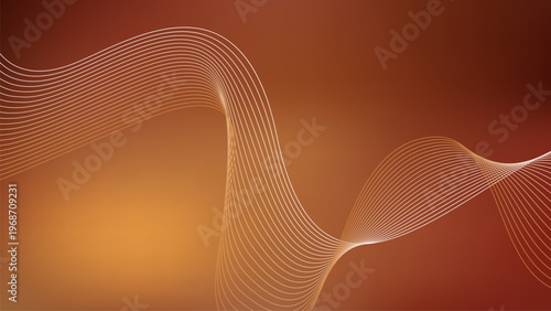 Warm brown abstract gradient background with flowing wave lines and smooth elegant modern texture