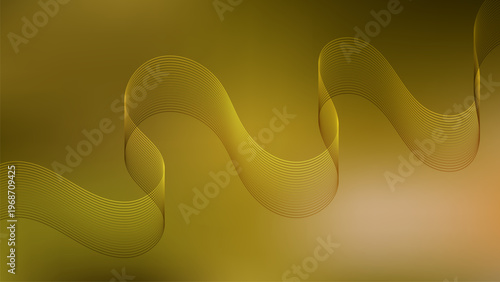 Warm gold abstract gradient background with flowing wave lines and smooth elegant modern texture