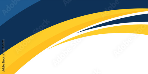 blue and yellow wavy shape background. suitable for business poster design, corporate banner, presentation, flyer, social media post. vector illustration