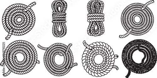 Intricate knot designs in black and white ink patterns Vector