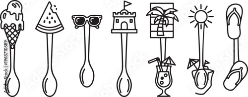 Illustrations of various light fixtures from simple to ornate designs Vector