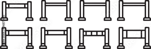 Diagram showing eight different types of molecular geometry structures Vector