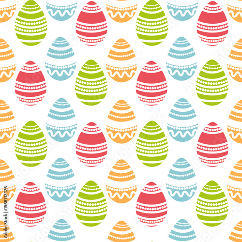 Seamless pattern with easter colorful eggs