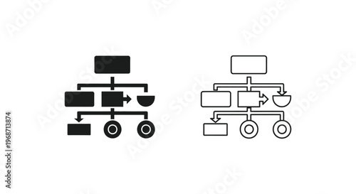 Organizational Chart Design: Modern Hierarchy & Flowchart Templates Vector