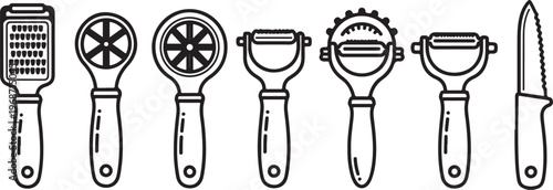 Different types of valves used for controlling fluid flow in systems Vector
