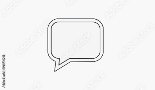 Messenger chat app icon outline vector illustration