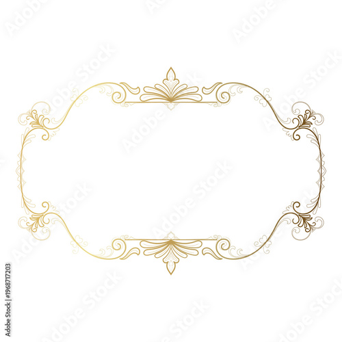 Quadro su tela Vintage rolled border, edge trim for decorating cards and book covers