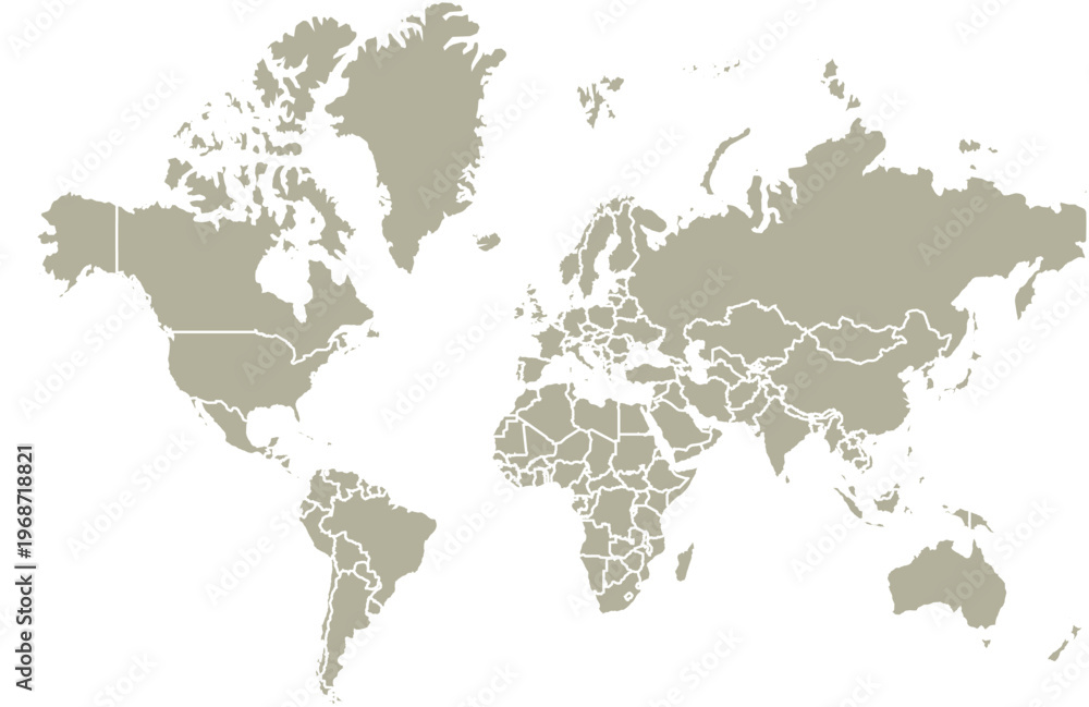 Obraz premium deatiled world map vector.illustration