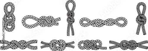 Illustrations of three different types of braids with detailed steps Vector