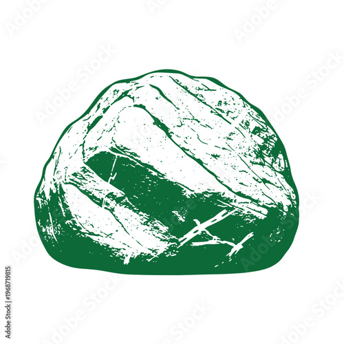 Green and white of a crumpled plastic bag trash