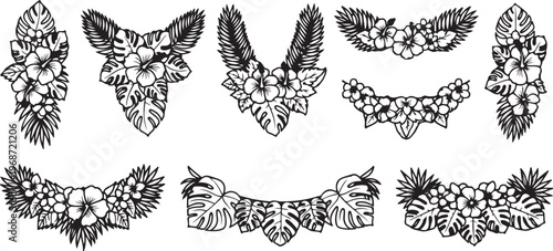Intricate designs of traditional lace patterns on fabric Vector