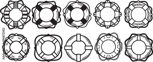 A collection of intricate celtic knot designs with various patterns Vector