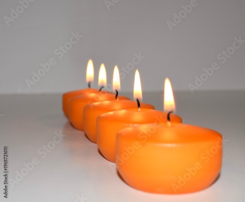 burning candle in the dark