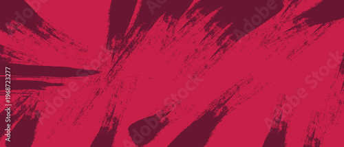 Red abstract background with dark red brush strokes and lines radiating outward from center