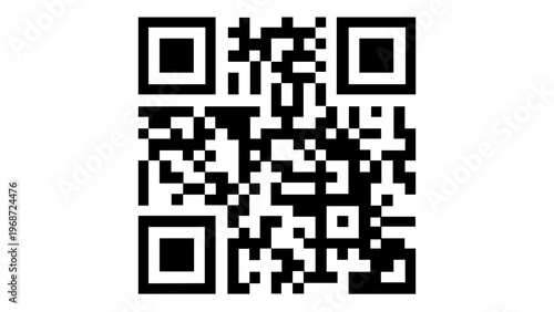 QR code vector icon illustration for membership, shopping, and commerce. Minimalist flat design scalable graphic for digital payment, secure identification, and quick information access.