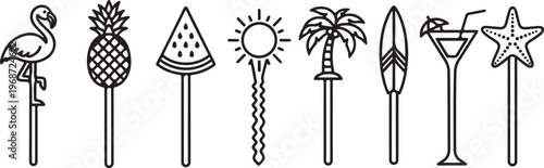 Illustration of various types of light bulbs in a row Vector