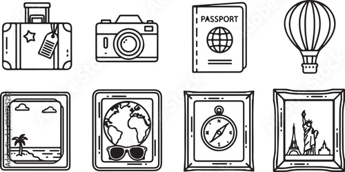 Essential travel documents and items for a smooth journey Vector