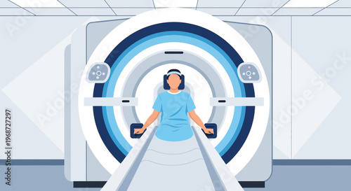 Patient Undergoing MRI Scan in Modern Medical Imaging Center