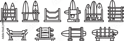 Variety of chairs showcasing different designs and styles from medieval to modern Vector