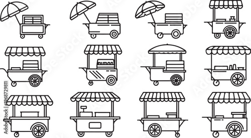 Collection of vintage car illustrations in various styles and designs Vector