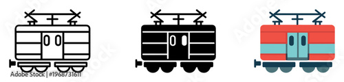 trolley tram icon vector illustration