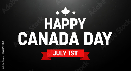 Happy canada day celebrating canadian pride and national day on july 1st