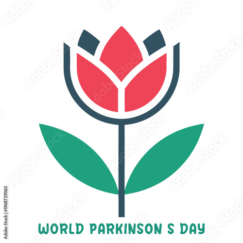 World parkinson s day awareness tulip logo
