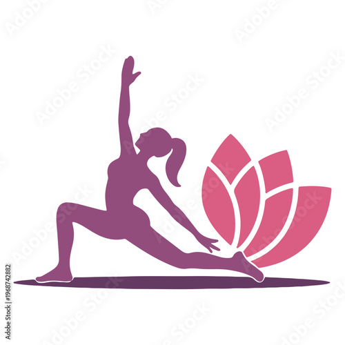 Woman performing yoga pose resembling a blooming lotus flower