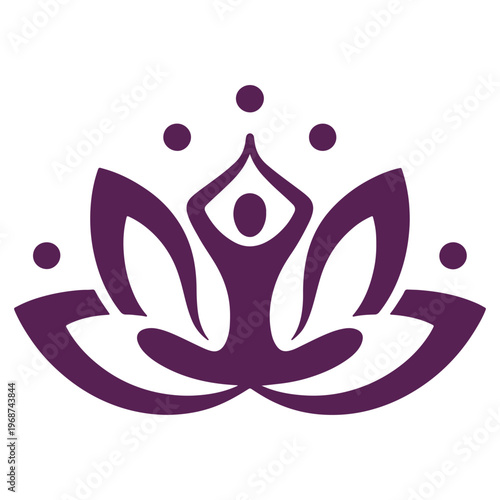 Elegant purple lotus flower with water droplets symbolizing purity and enlightenment