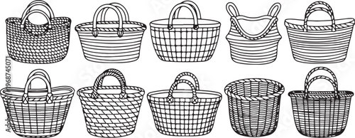 Geometric wireframe models of varying complexities and shapes Vector