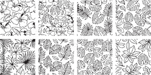 Intricate ballpoint pen sketch of a densely populated forest scene Vector