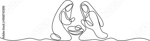 White line of a laughing cartoon dog with floppy ears and a curled tail white background line cartoon dog