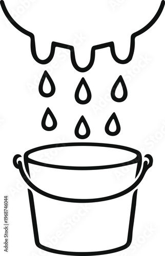 Cow Feeding Bucket Vector Illustration Farm Animal Food Container