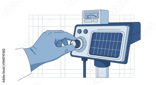 Scientific Instrument Adjustment With Solar Panel And Gauge