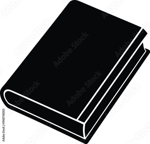 exercise book silhouette vector art illustration, black and white design