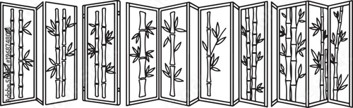 A detailed sketch of a traditional wooden fence with vertical slats Vector