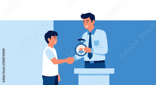 Solar Energy Achievement Award Presentation and Handshake