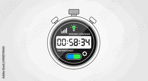 Strategic Time Management Stopwatch Efficiency Countdown Concept