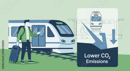 Sustainable Travel And Reduced Carbon Footprint By Train