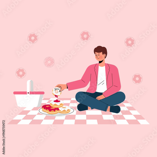 Sweet Treat Picnic Joyful Doughnut Decorating Delightful Leisure