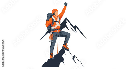 Summiting The Peak Achieving Success On A Mountain Adventure