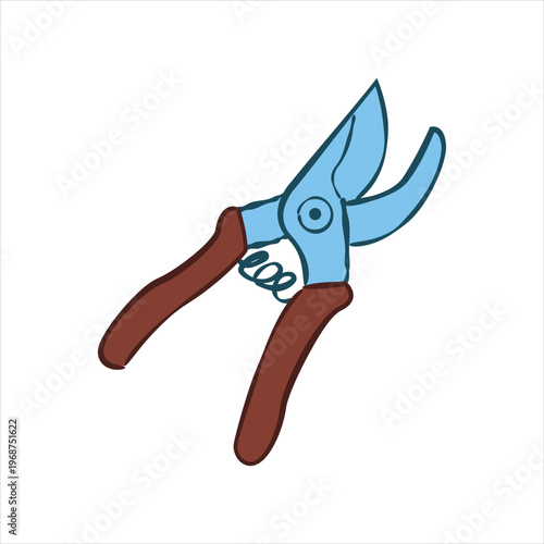 Garden Pruning Shears Tool Illustration