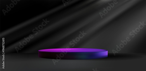 Abstract gradient podium background, minimal empty 3D studio backdrop, clean scene for product presentation mockup template.