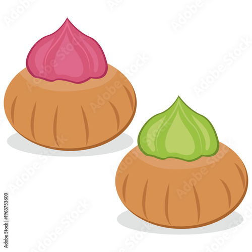 Rose Gem Biscuit, iced gem biscuits.