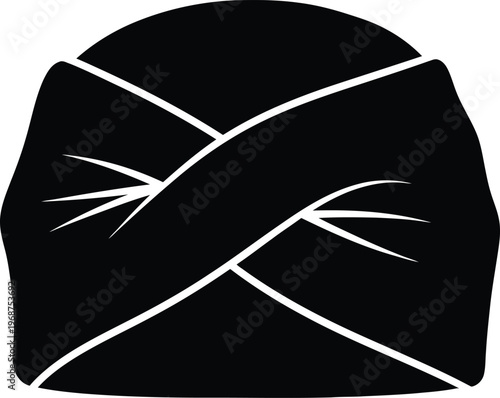 Silhouette of tied hands in a knot vector illustration