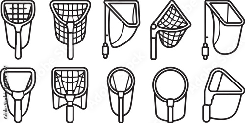 A collection of different wireframe light fixtures in various styles and shapes Vector