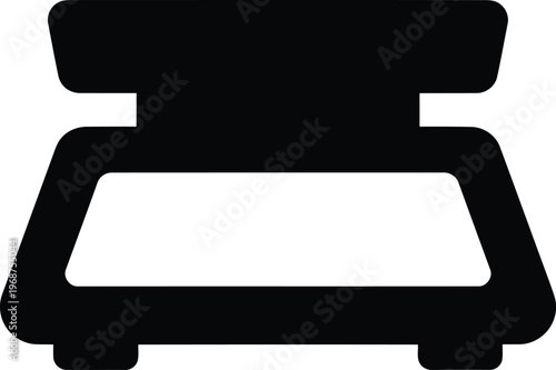 Silhouette simple weighing balance scale icon measurement accuracy vector illustration