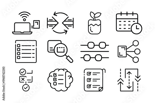 A collection of business and productivity related icons