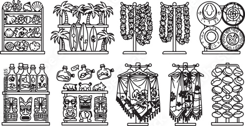 Ancient celtic knot designs and patterns in black and white illustration Vector